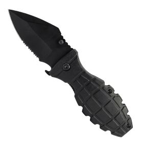 7" Spring Assisted Knife With Grenade Handle