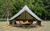 Oxford Bell Tent for Family Camping - Spacious 13.1ft Yurt with Stove Jack, Large Glamping Tents for 4-8 People