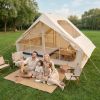 4-6 Person Inflatable Camping Tent with Stove Jack