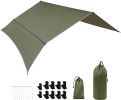 Plus Size Waterproof Camping Tarp Shelter with Detachable Side Wall