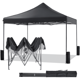 10x10 FT Pop Up Canopy Tent with Slant Legs and Carrying Bag, Easy Setup Outdoor Shelter for Patio, Garden, Beach, Grey (Shipment from Walmart)