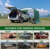 Portable SUV Side Awning with Removable Privacy Wall - Quick Setup Vehicle Shelter, Heavy-Duty Large Shade Cover, Universal Fit for Camping, Jeep, Van