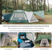 6-Person SUV Tailgate Tent with 6'x7' Screen Room - Instant Car Camping Awning Attachment, Large Mesh Vestibule Porch for SUV, Van, Jeep