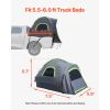 Pickup Truck Tent, Fit 5.5-6.0 ft Truck Tents for Camping, Waterproof PU2000mm 2-3 Person Sleeping Truck Bed Tent with Double Layer Design Windows