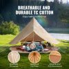 Canvas Bell Tent, 4 Seasons 7 m/22.97 ft Yurt Tent, Canvas Tent for Camping with Stove Jack, Breathable Tent Holds up to 12 People