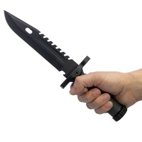 12.5" Fixed Blade Survival Knife With Sheath, Fire Starter, & Sharpening Rod