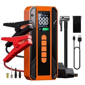 Air Pump Car Jumper Starter Portable Battery Pack With 150PSI Tire Inflator, 12V Jumper Box For Car Charger Battery Booster With LCD Display, 3-M (Option: YD09)