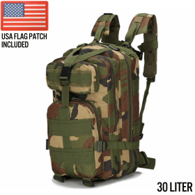 XG-MB30 - Small Tactical Backpack Survival Bag (30 Liter) (Color: Jungle Camo)