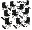 4/8pcs quick-open outdoor folding chair, ready to use, polyester fabric and stainless steel, good for outdoor, travel and camping, easy to store