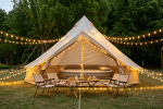 Oxford Bell Tent for Family Camping - Spacious 13.1ft Yurt with Stove Jack, Large Glamping Tents for 4-8 People, 4 Season Oxford Hot Tent Shelter