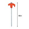 Screw in Tent Stakes orange 10pack