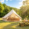 Oxford Bell Tent for Family Camping - Spacious 13.1ft Yurt with Stove Jack, Large Glamping Tents for 4-8 People, 4 Season Oxford Hot Tent Shelter