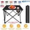 Fresh Fab Finds 1Pc Foldable Camping Table Portable Picnic Table Lightweight Travel Desk with 2 Cup Holders Carrying Bag