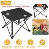 Fresh Fab Finds 2Pcs Foldable Camping Table Portable Picnic Table Lightweight Travel Desk with 2 Cup Holders/Table Carrying Bag