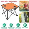 Fresh Fab Finds 1Pc Foldable Camping Table Portable Picnic Table Lightweight Travel Desk with 2 Cup Holders Carrying Bag
