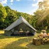 Oxford Bell Tent for Family Camping - Spacious 13.1ft Yurt with Stove Jack, Large Glamping Tents for 4-8 People, 4 Season Oxford Hot Tent Shelter