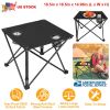Fresh Fab Finds 1Pc Foldable Camping Table Portable Picnic Table Lightweight Travel Desk with 2 Cup Holders Carrying Bag