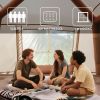 5.72m² Inflatable Camping Tent, Easy Setup 4 Season Windproof Glamping Tent with Mesh Windows & Pump, Outdoor Cotton Tent