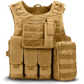 XVest V1 Tactical Plate Carrier Vest with Molle (Color: Khaki)
