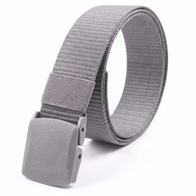 Adjustable Nylon Belt with Plastic Buckle (Color: Gray)