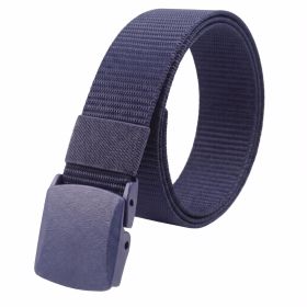 Adjustable Nylon Belt with Plastic Buckle (Color: Navy)