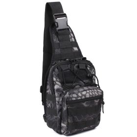 EDC Tactical Sling Chest Bag (5 Liter) (Color: Python Black)